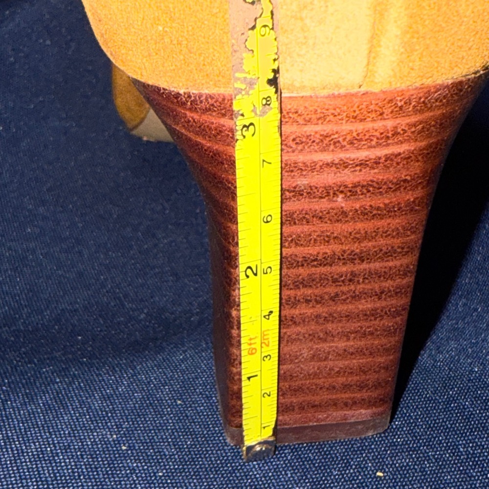 Vince Camuto Skylar Tan Suede Slouchy Block Heel Mid-Calf Boots VC-SKYLAR 11M - Picture 9 of 10